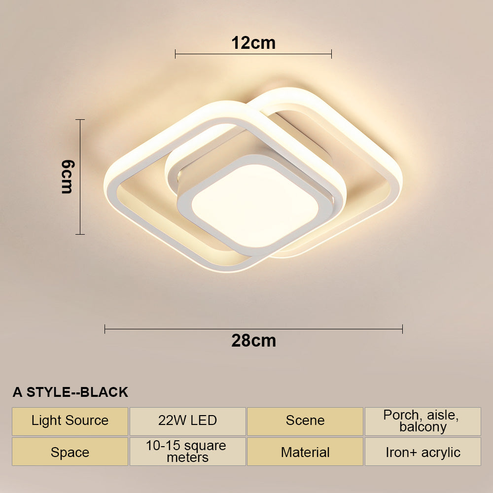 Modern LED Ceiling Lights Aisle Three Colors Minimalist Living Room